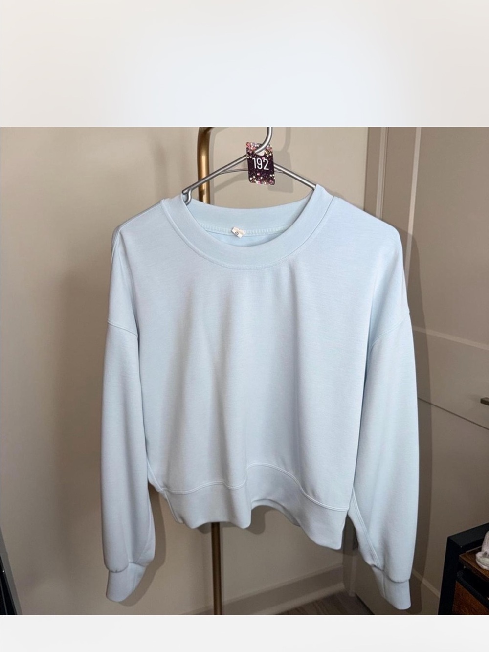 lululemon athletica Light Blue Crewneck Sweatshirt